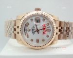 Copy Rolex Day-Date Rose Gold Jubilee Diamond Markers Watch 34mm